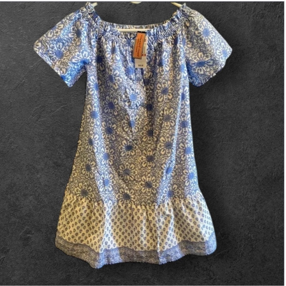 VINEYARD VINES NWT NEW WOMENS BLUE WHITE DRESS SUMMER CASUAL SPRING SIZ XS